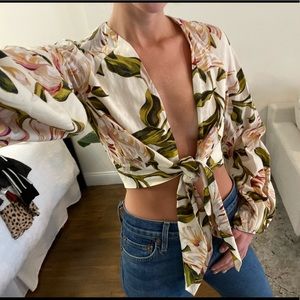Mara Hoffman floral crop top